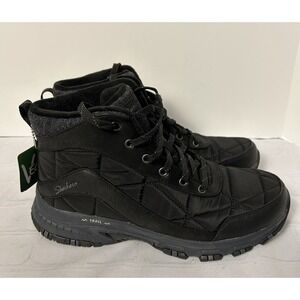Skechers Hillcrest New Traveler Hiking Boots Women's Size 9 Black Memory Foam